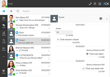 3CX Web Client - Chat Management